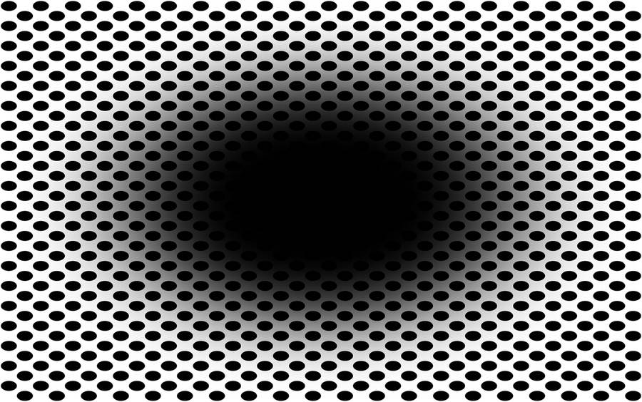 Ambiguous Expanding Black Hole Optical Illusion Wallpaper