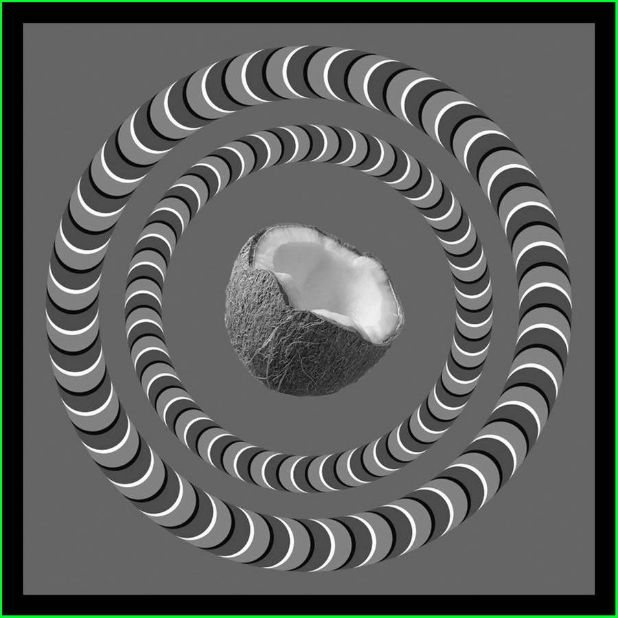 Ambiguous Moving Rings Optical Illusion Wallpaper