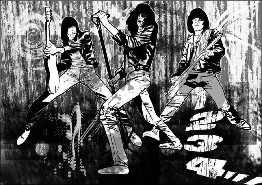 American Band Ramones Gabba Gabba Hey! Novel Digital Art Wallpaper