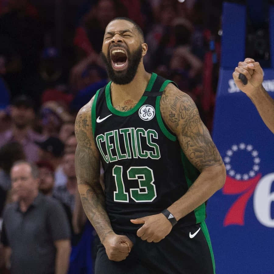 American Basketball Player Marcus Morris For Celtics Wallpaper