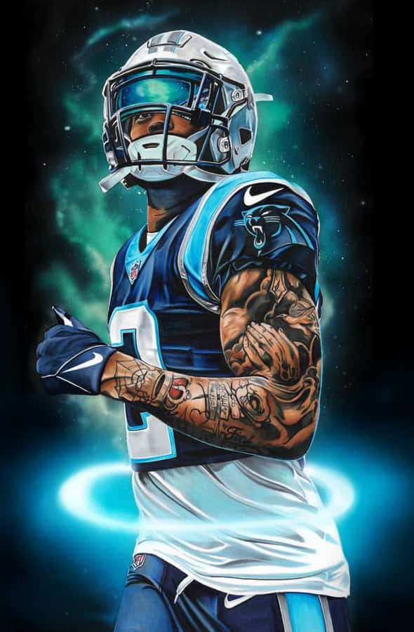 American Football Athlete Dj Moore Digital Art Wallpaper