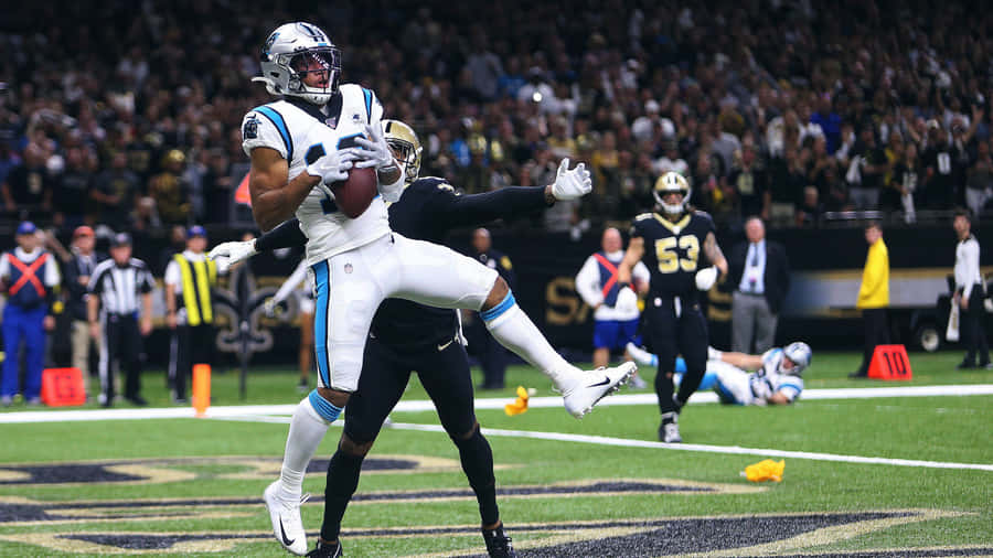 American Football Player Dj Moore Against New Orleans Saints Wallpaper