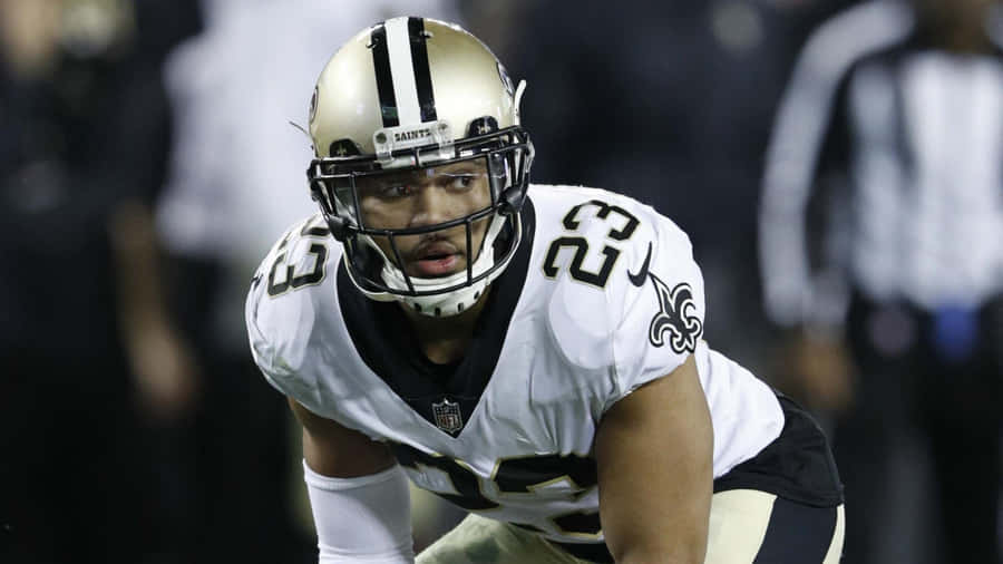 American Football Player Marshon Lattimore Death Stare Wallpaper