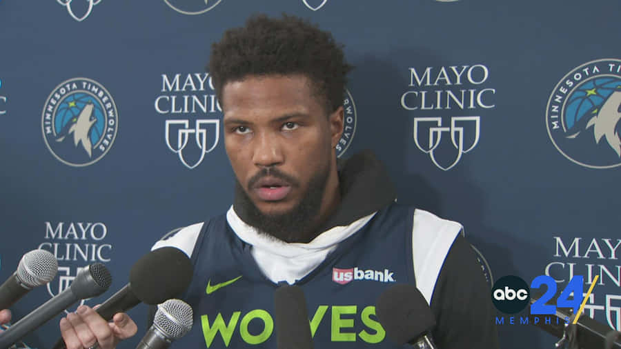 American Professional Basketball Player Malik Beasley 2022 Press Conference Wallpaper