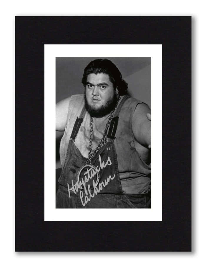 American Professional Wrestler Haystacks Calhoun Framed Portrait Wallpaper