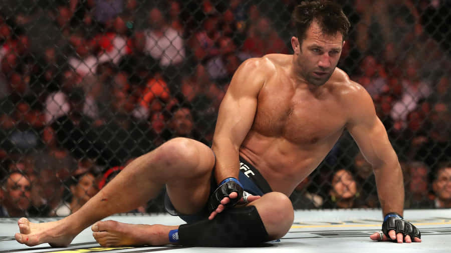 American Ufc Fighter Luke Rockhold In Action At Ufc 239 Wallpaper