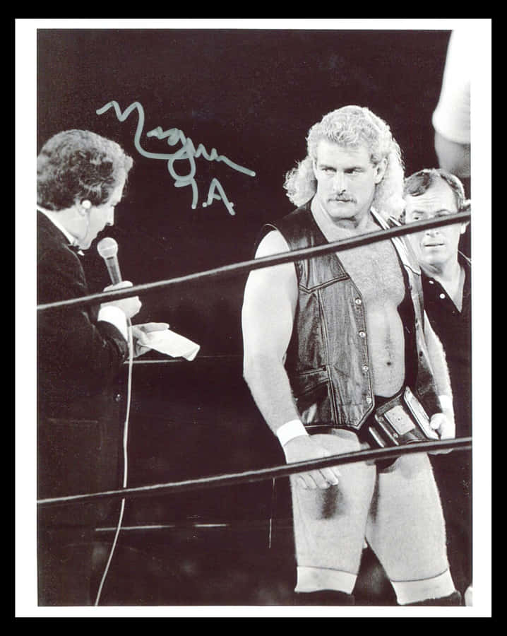 American Wrestler Magnum Ta Old Age Signed Portrait Wallpaper