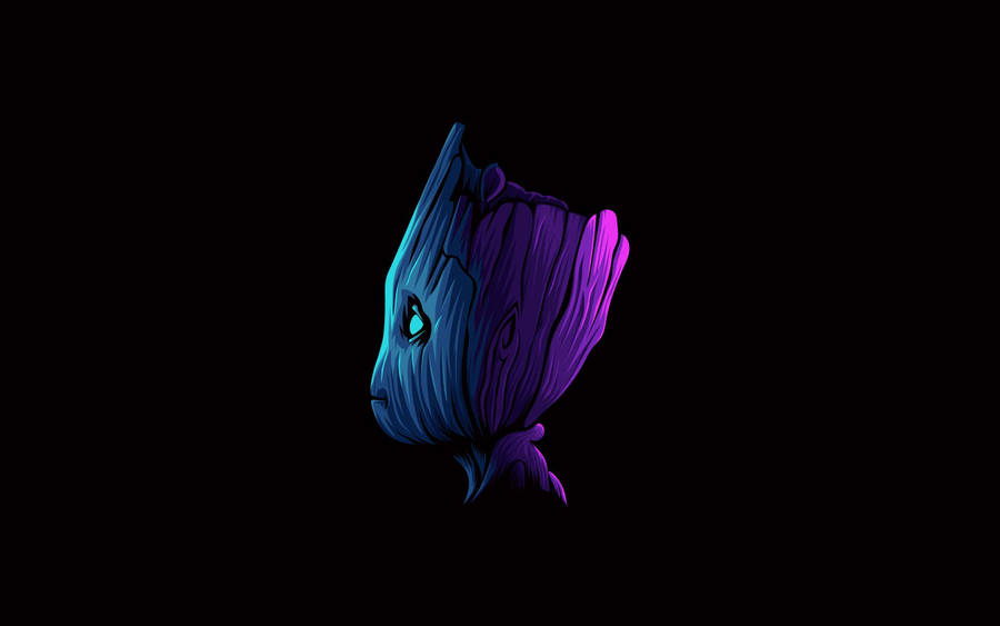 Amoled Baby Groot 4k Wallpaper