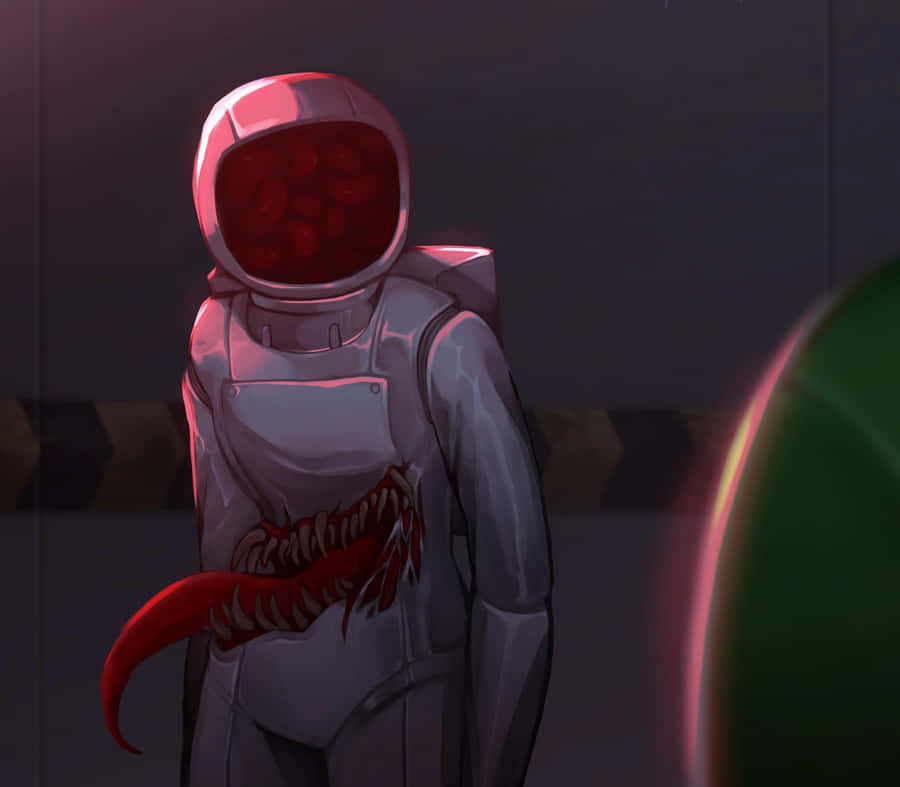 Among Us Crewmates Chilling In Space Wallpaper