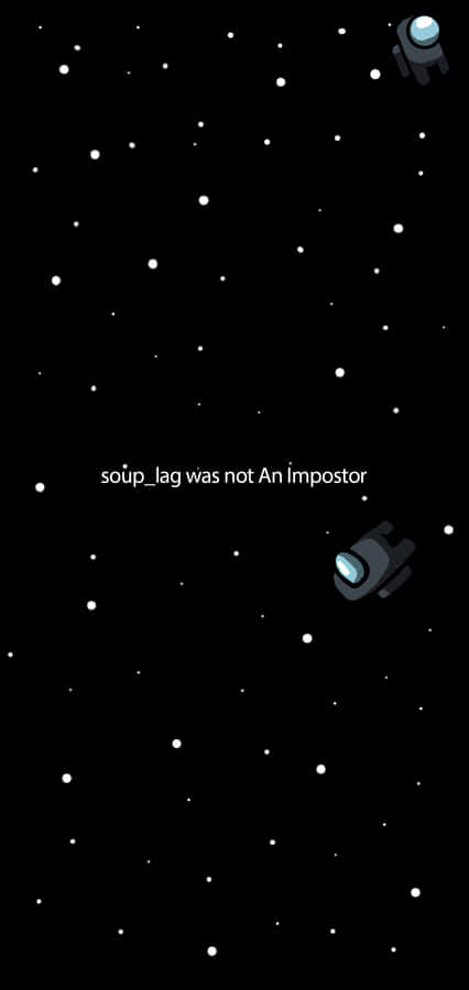 Among Us Galaxy Black Character Wallpaper