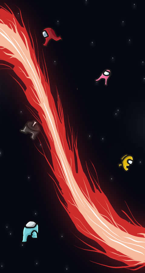 Among Us Galaxy Digital Artwork Portrait Wallpaper