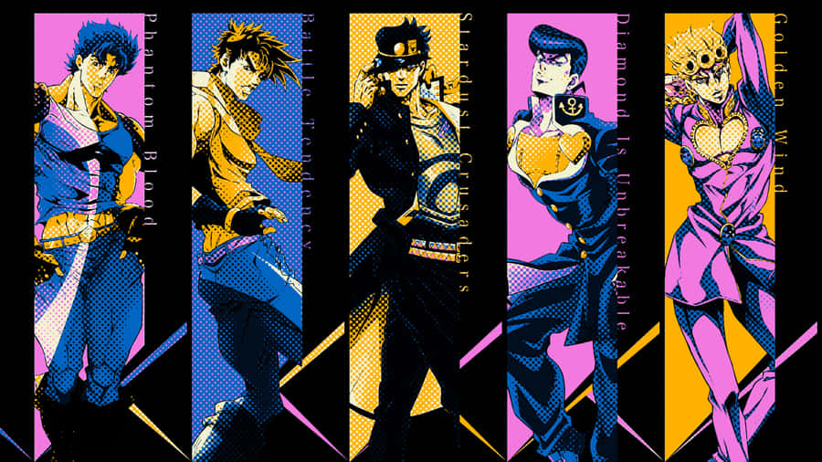 An Artistic Photo Of A Desktop Surrounding Featuring Jojo Wallpaper