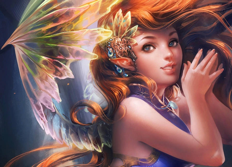 An Elven Maiden Of Fantasy Wallpaper