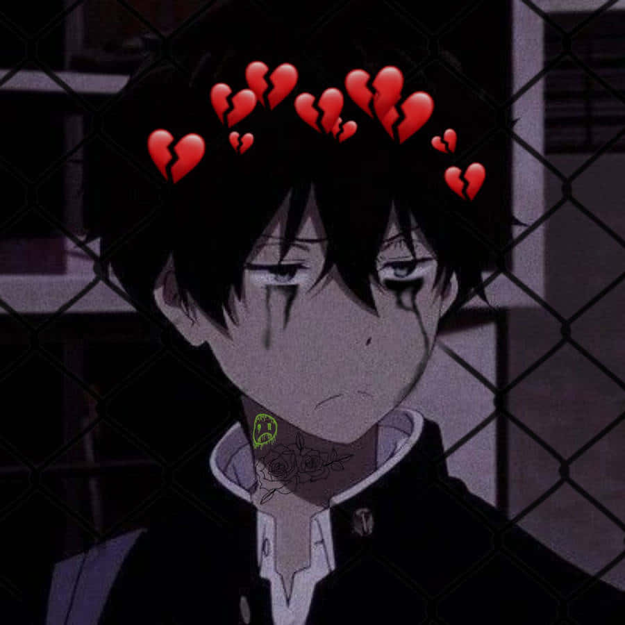 An Emo Anime Boy With A Look Of Sadness Wallpaper