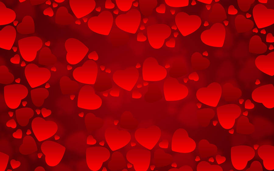 An Endless Field Of Floating Hearts Wallpaper
