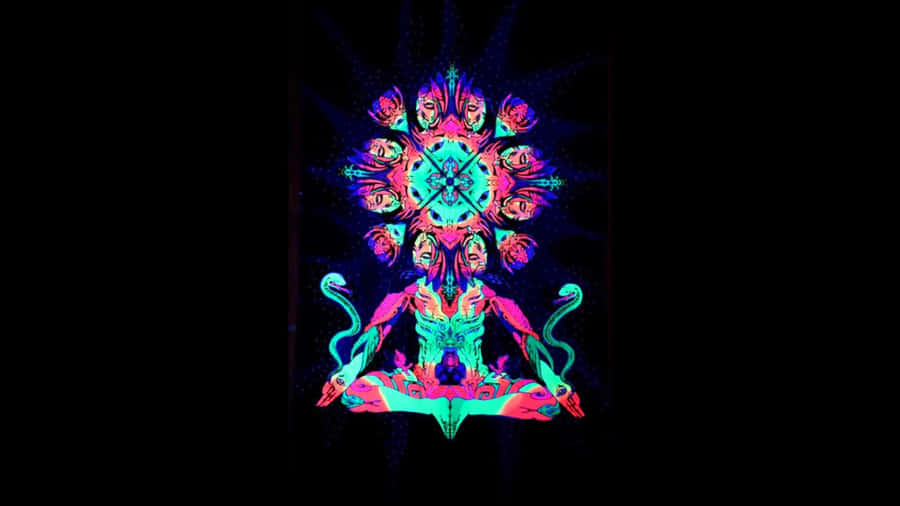 An Entrancing And Mysterious Dark Psychedelic Image Wallpaper