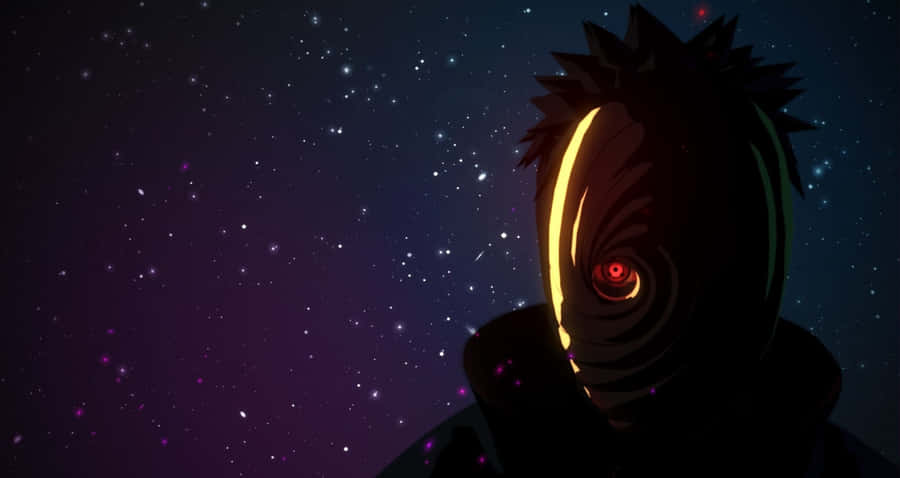 An Uchiha Clan Member Wearing An Obito Mask Wallpaper