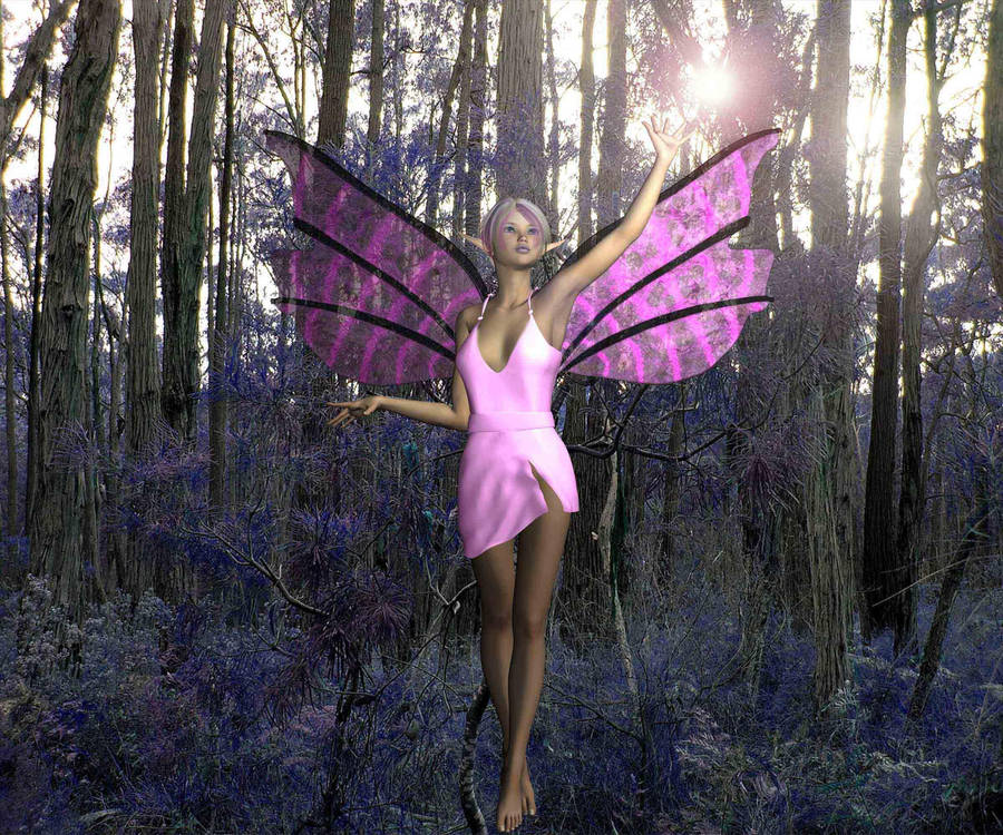 Anasi Pink Fairy Wallpaper