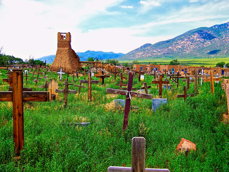 Ancestral Burial Ground - Taos Pueblo Wallpaper