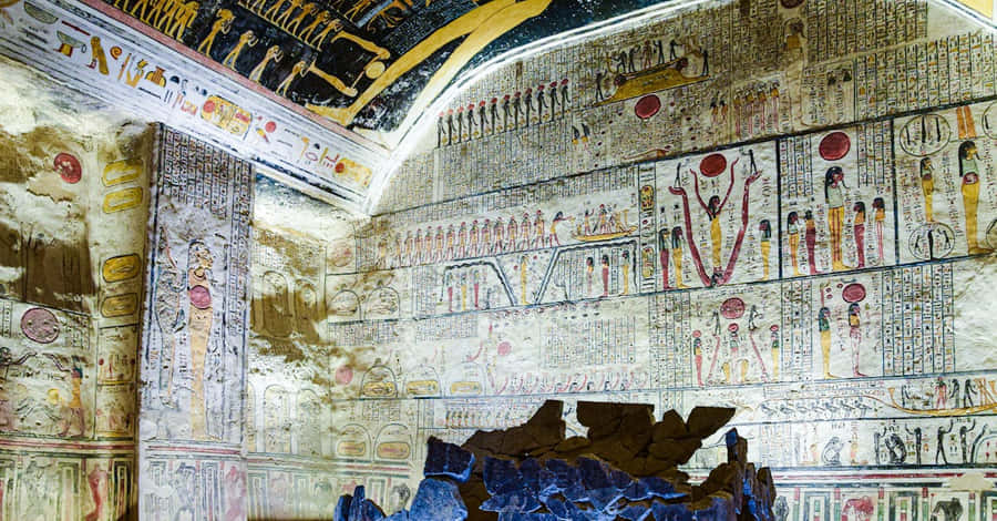 Ancient_ Egyptian_ Tomb_ Paintings_ Valley_of_the_ Kings Wallpaper