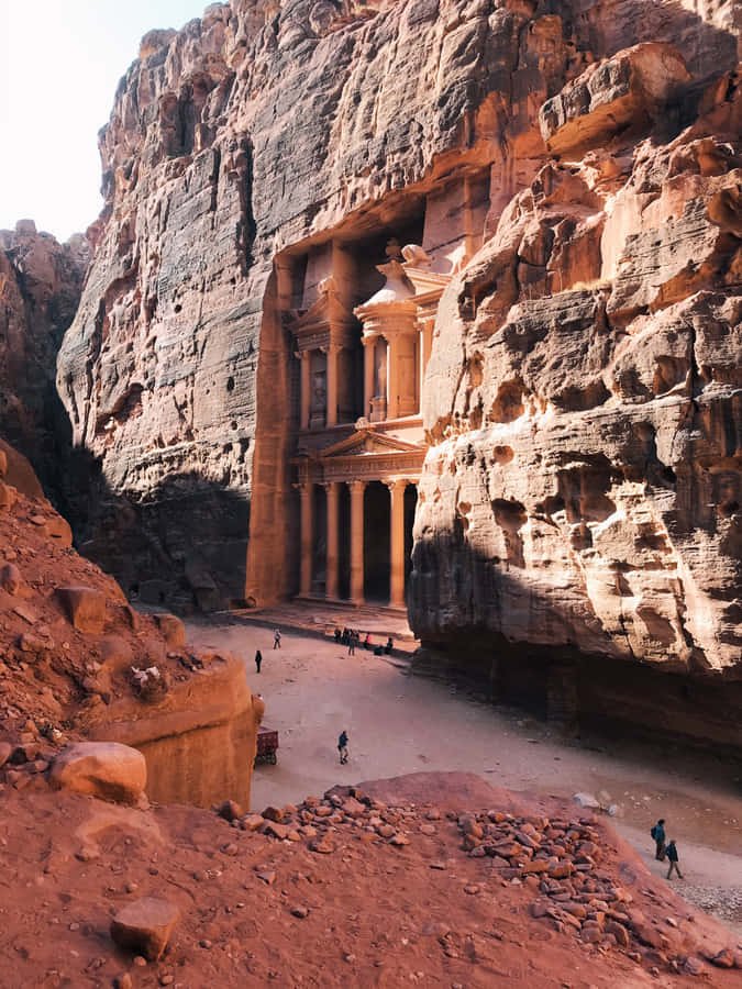 Ancient Splendor Of Petra Wallpaper