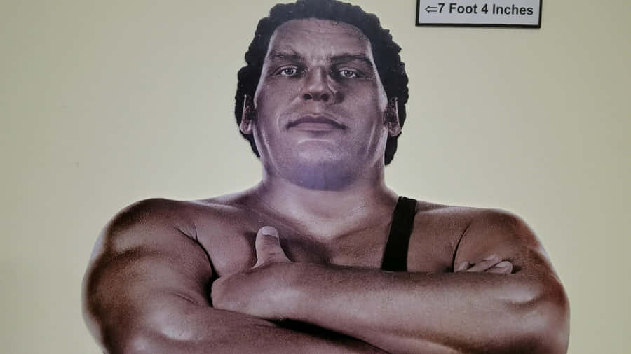 Andre The Giant Portrait Painting Wallpaper