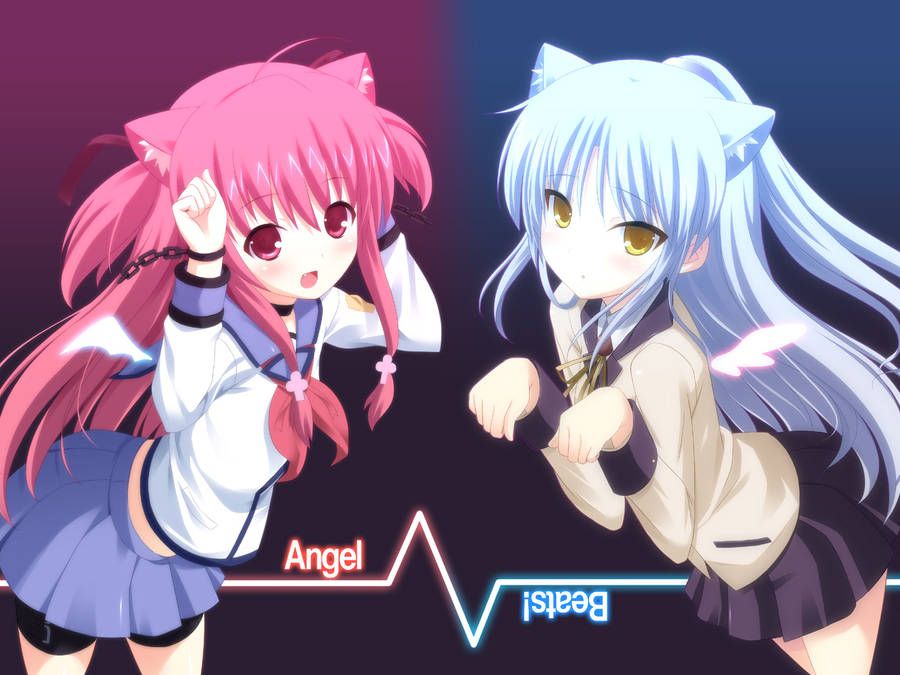 Angel Beats Yuri And Angel Wallpaper