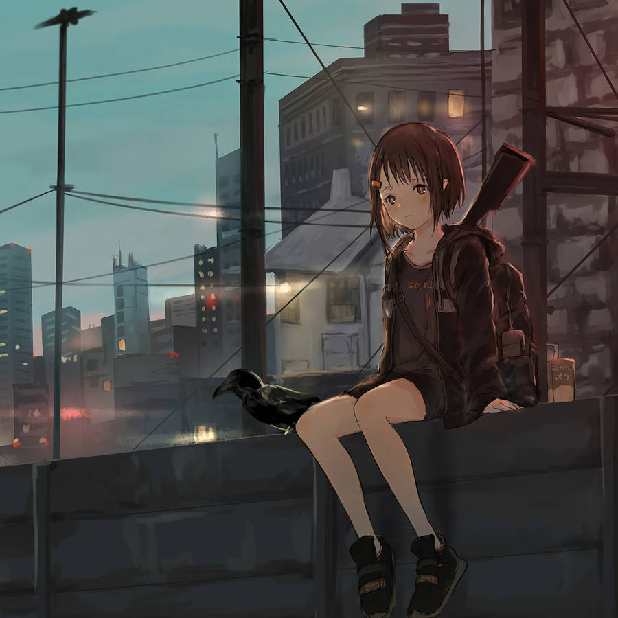 Anime Ipad Child With Gun Wallpaper