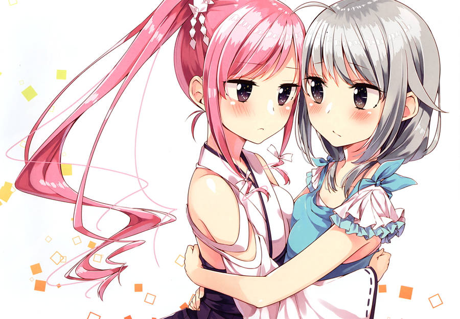 Anime Lesbians In Love Wallpaper