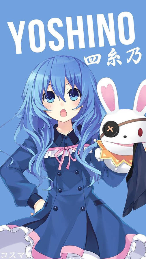 Anime Waifu Date A Live Yoshino Himekawa Blue Aesthetic Wallpaper