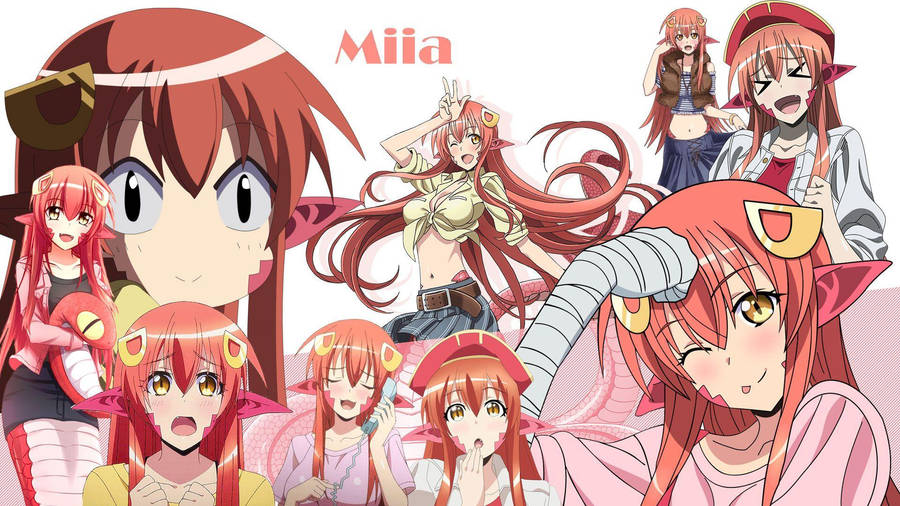 Anime Waifu Monster Musume Miia Collage Wallpaper