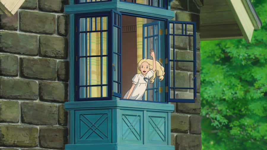 Anna And Marnie Share A Moment At The Marsh House In 'when Marnie Was There' Wallpaper