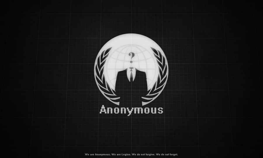 Anonymous Logo On A Black Background Wallpaper