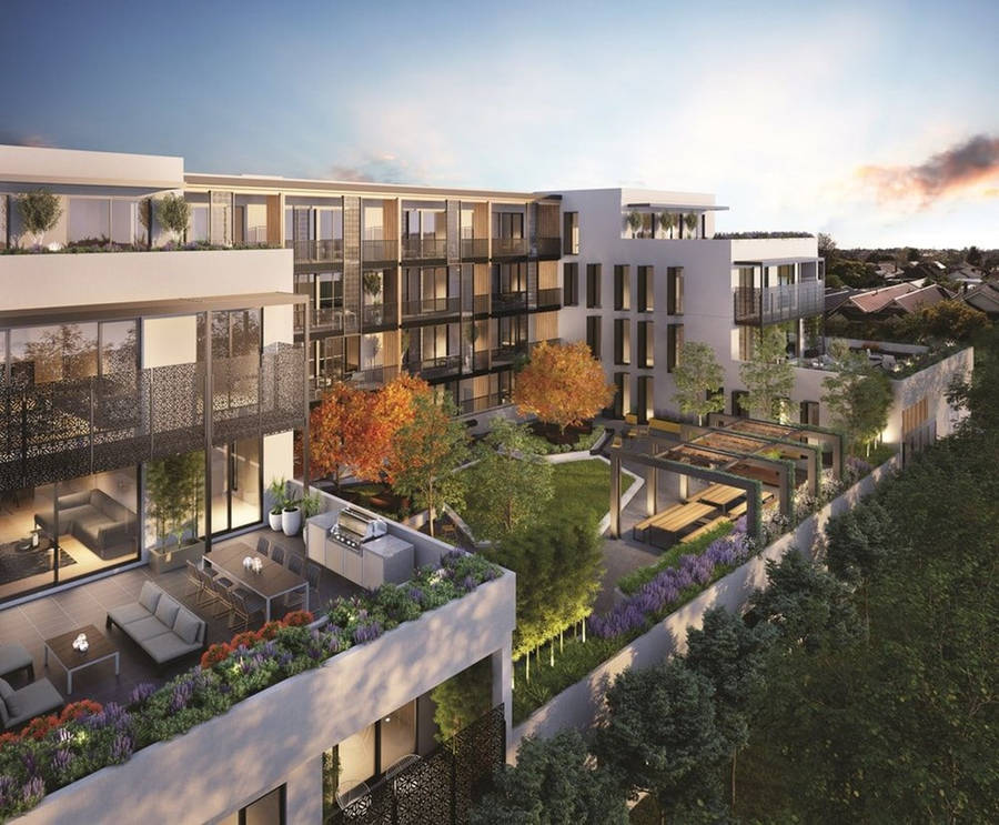 Apartment Buildings Exterior Design Wallpaper