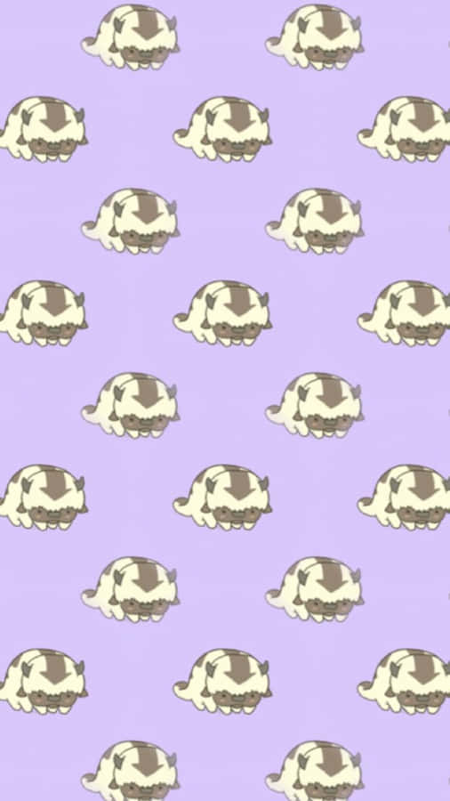 Appa From Avatar Pattern Wallpaper