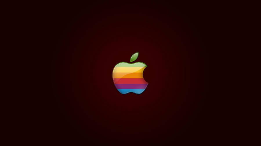 Apple Logo 4k In Rainbow Wallpaper