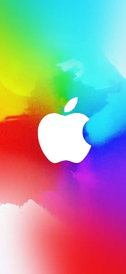 Apple Logo On An Iphone X Wallpaper