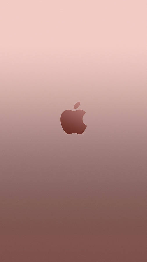 Apple Symbol Rose Gold Iphone Wallpaper