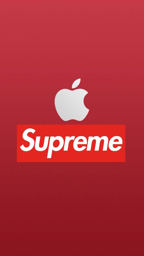 Apple X Red Supreme Wallpaper