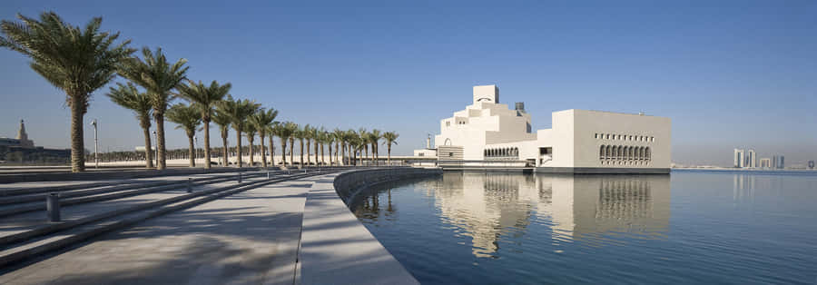 Approaching The Museum Of Islamic Art Wallpaper