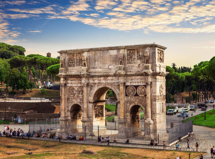 Arch Of Constantine Hdr Photo Wallpaper