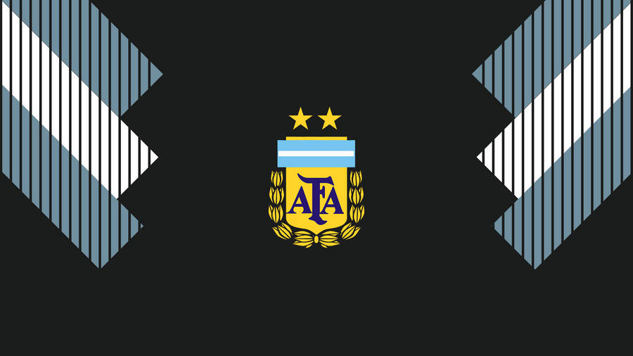 Argentina National Football Team Crest On A Black Background Wallpaper