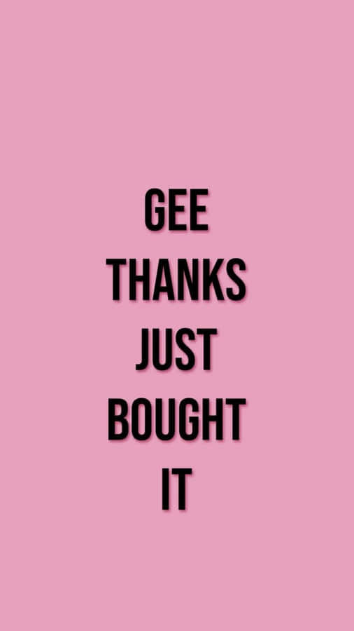 Ariana Grande 7 Rings Pink Lyrics Wallpaper