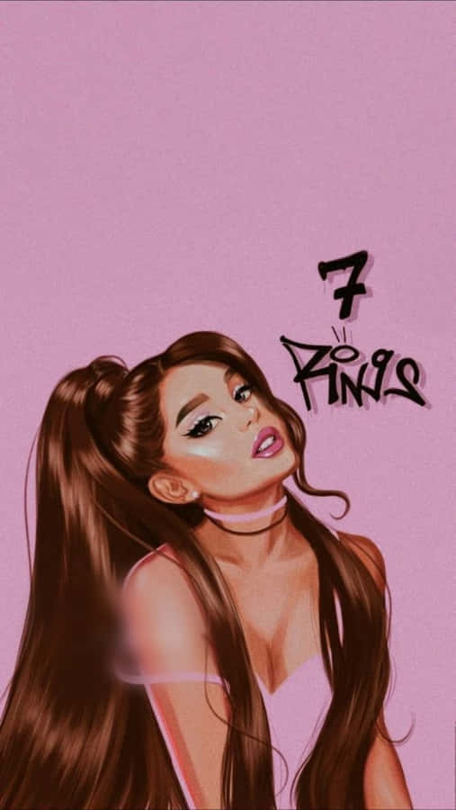Ariana Grande With Her 7 Rings Wallpaper