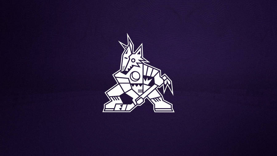 Arizona Coyotes Old Logo On Dark Purple Wallpaper