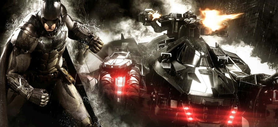 Arkham Knight 4k Batman And His Batmobile Wallpaper