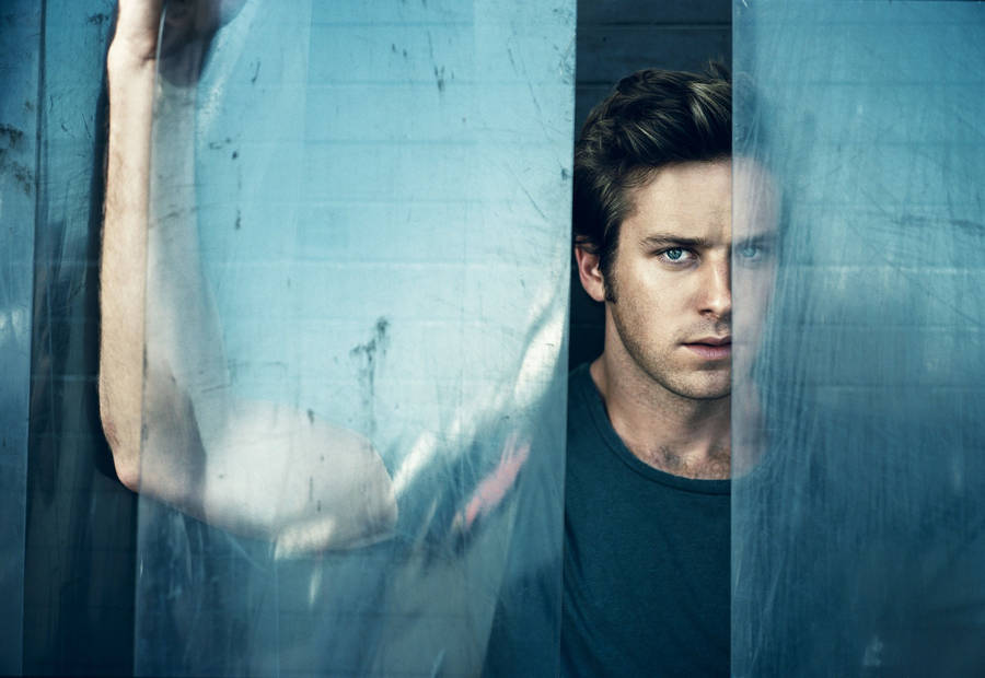 Armie Hammer Glass Photoshoot Wallpaper
