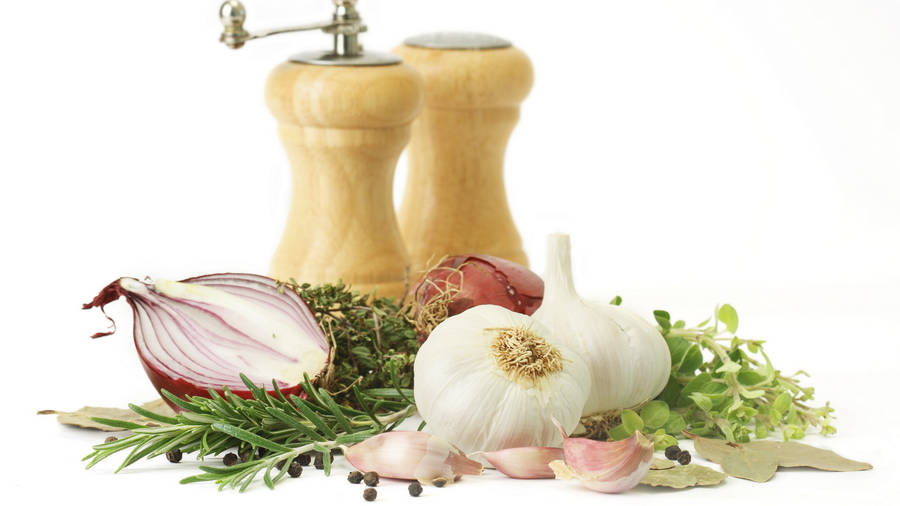Aromatic Vegetables And Spices Wallpaper