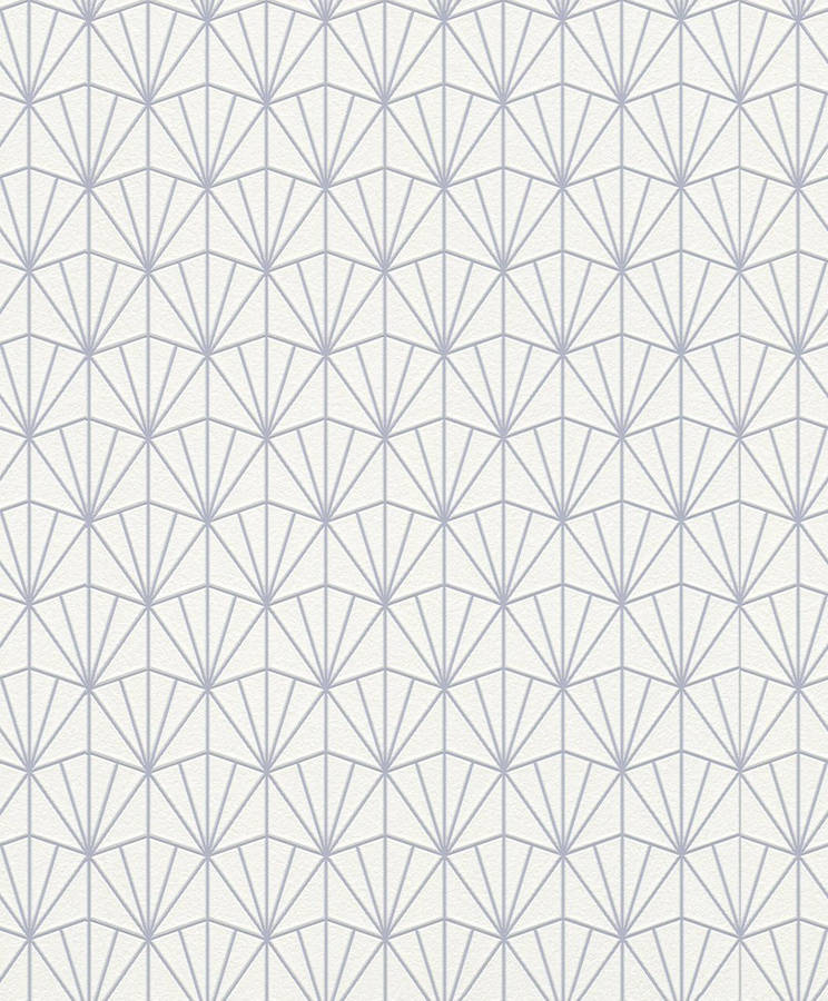 Art Deco White Pattern Wallpaper