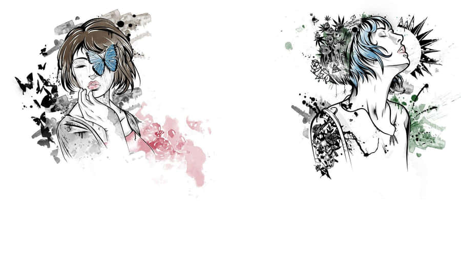 Artistic Expression Women Illustration Wallpaper